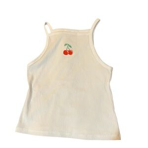 SO Cream Tank Top with Cherry Embroidery 🍒